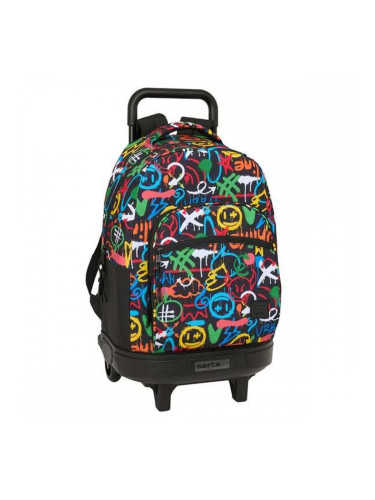 Училищна чанта с колелца Safta Colors 33 x 45 x 22 cm Графити