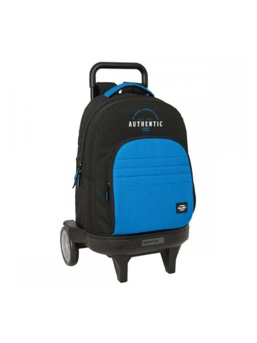 Училищна чанта с колелца BlackFit8 Underground Син Черен 33 x 45 x 22 cm