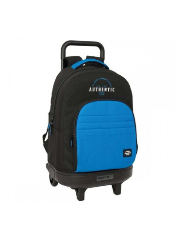 Училищна чанта с колелца BlackFit8 Underground Син Черен 33 x 45 x 22 cm