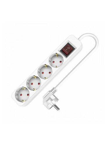 Табло с 4 гнезда с бутон за включване TM Electron TMUAD504S Бял 3680 W (1,5 m) (4 броя)