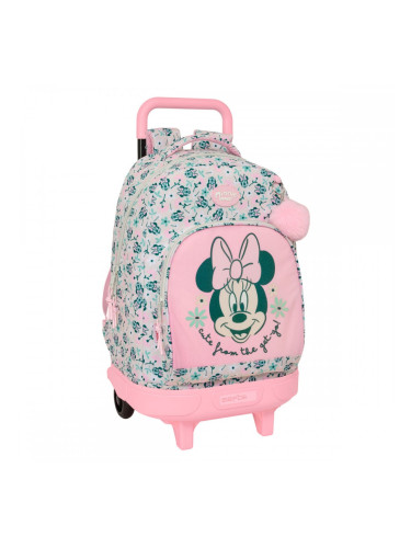 Училищна чанта с колелца Minnie Mouse Minty Розов 33 x 45 x 22 cm