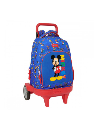Училищна чанта с колелца Mickey Mouse Clubhouse Today Син 33 x 45 x 22 cm