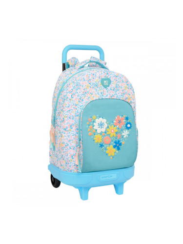 Училищна чанта с колелца Moos Fiori Многоцветен 33 x 45 x 22 cm