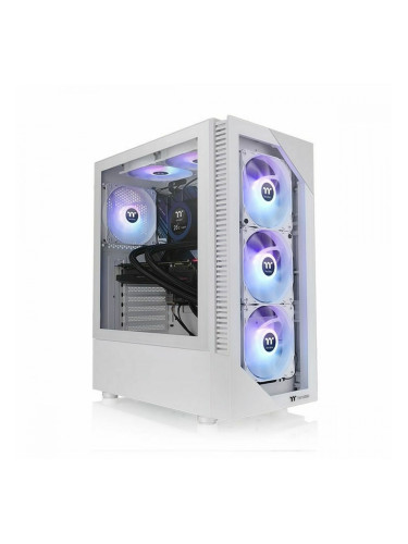 ATX полу-висока кутия THERMALTAKE View 200 TG Snow ARGB Бял