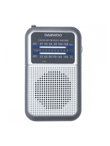Радио преводач Daewoo DW1008SL Сребрист AM/FM Ретро