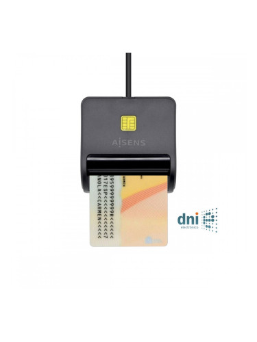 Четец за карти DNI/SIP Aisens ASCR-SN01-BK Черен