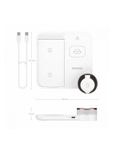 Безжично зарядно Aisens ASCH-15W4WC061-W