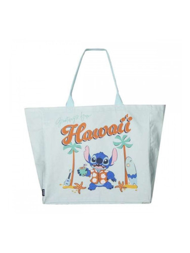 Чанта за пазаруване Stitch цвят тюркоаз 48 x 43 x 17 cm