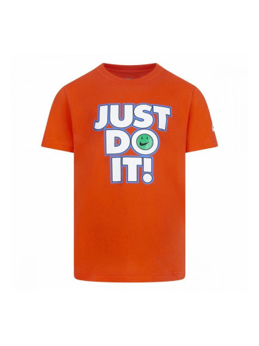 Детска тениска с къс ръкав Nike Smiley Just do it Ss Оранжев - Размер - 6-7 Години