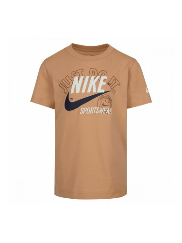 Детска тениска с къс ръкав Nike Retro Ss Бежов - Размер - 6-7 Години