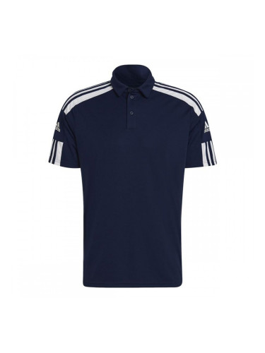 Мъжка поло риза с къс ръкав Adidas Sq21 Тъмно синьо - M