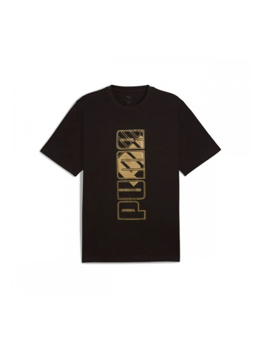 Мъжка тениска с къс ръкав Puma Maximal Metallic Relaxed Tee Черен - L