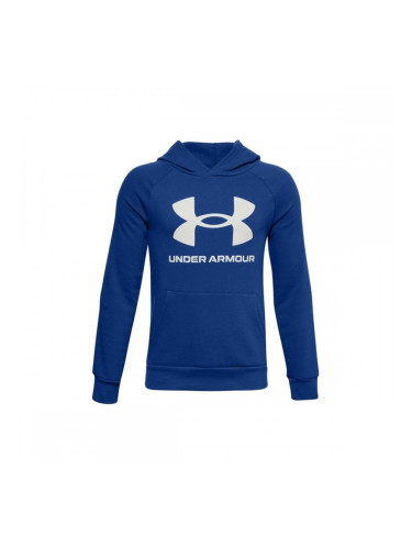 Детски суичър с качулка Under Armour Colorblock Crewneck Син - 10-12 години