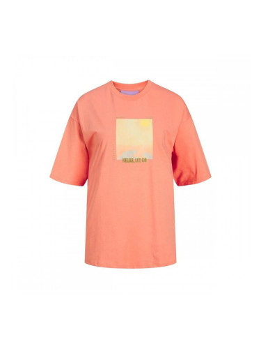 Дамска тениска с къс ръкав Jack & Jones Jxpaige Оранжев - M