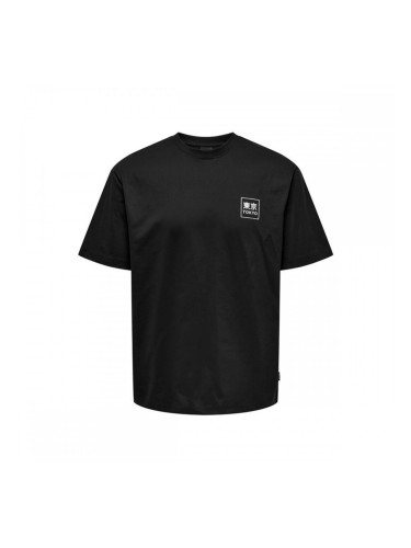 Мъжка тениска с къс ръкав Only & Sons Onskace Rlx Jap Черен - L