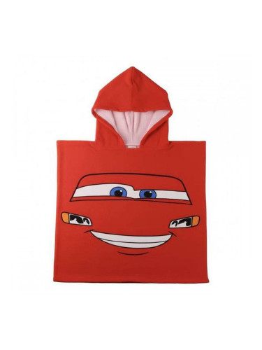 Хавлия пончо с качулка Cars Червен 55 x 77 cm