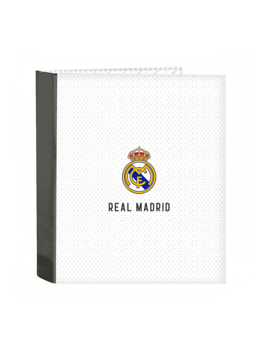 Папка с пръстени Real Madrid C.F. 24/25 Бял Сив A4 27 x 33 x 6 cm