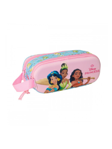 Двоен Моливник Frozen Розов Небесно синьо 21 x 8 x 6 cm 3D