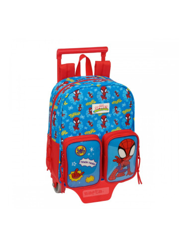 Училищна чанта Spider-Man Син Червен 22 x 27 x 10 cm