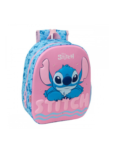 Училищна чанта Lilo & Stitch Розов Светло син 27 x 33 x 10 cm