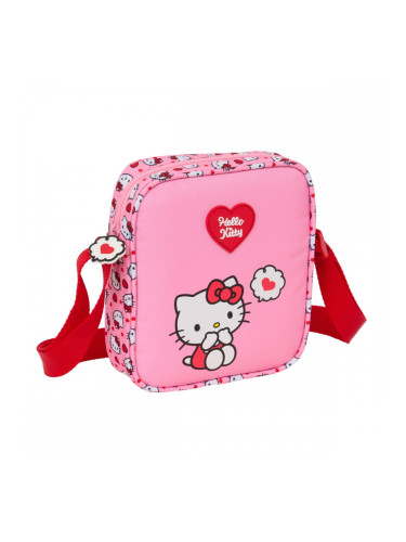 Чанта за Рамо Hello Kitty Розов 16 x 18 x 4 cm