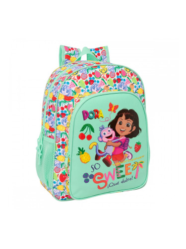 Училищна чанта Dora цвят тюркоаз 32 x 38 x 12 cm