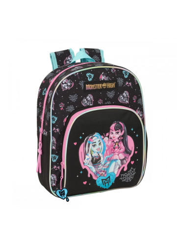Училищна чанта Monster High Черен 28 x 34 x 10 cm