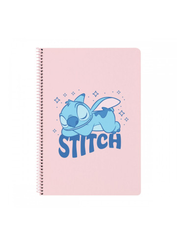 Папка с пръстени Lilo & Stitch Ohana Син Светло розово A4 21.5 x 31 x 1 cm