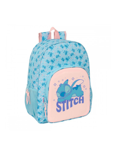 Училищна чанта Lilo & Stitch Ohana Син 33 x 42 x 14 cm