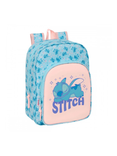 Училищна чанта Lilo & Stitch Ohana Светло син Светло розово 26 x 34 x 11 cm