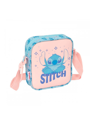 Чанта за Рамо Lilo & Stitch Ohana Син 16 x 18 x 4 cm