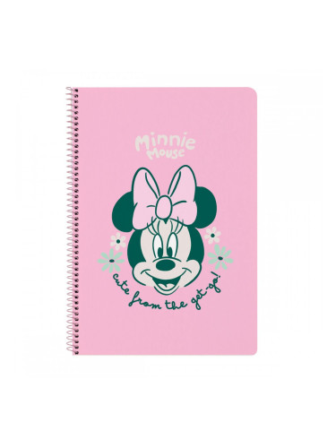 Папка с пръстени Minnie Mouse Minty Розов A4 21.5 x 31 x 1 cm