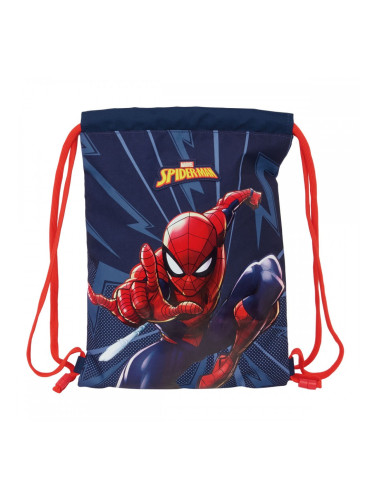 Раница с връвка Spider-Man Син 26 x 34 x 1 cm