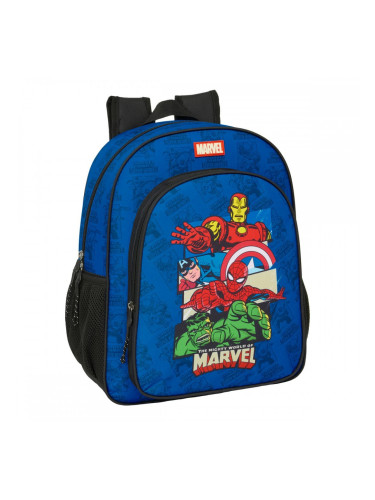Училищна чанта The Avengers Син Черен 32 x 38 x 12 cm
