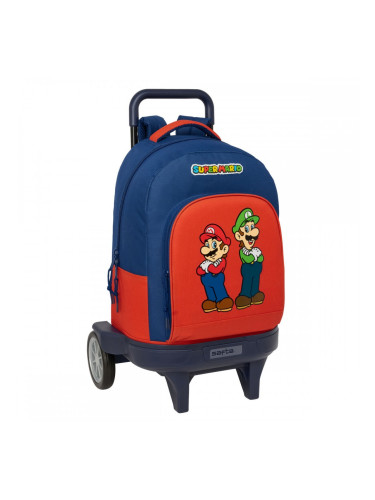 Училищна чанта Super Mario Mamma mia Червен Морско син 33 x 45 x 22 cm