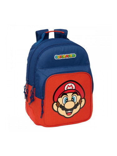 Училищна чанта Super Mario Mamma mia Червен Морско син 32 x 42 x 15 cm