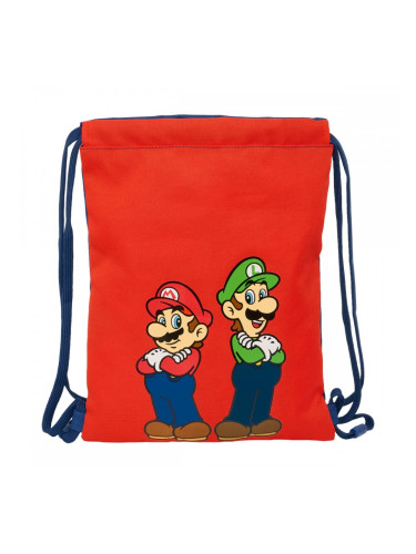 Раница с връвка Super Mario Mamma mia Червен Морско син 26 x 34 x 1 cm