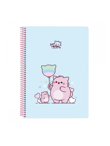 Папка с пръстени Pembe The pink cat Многоцветен 15.5 x 22 x 1 cm