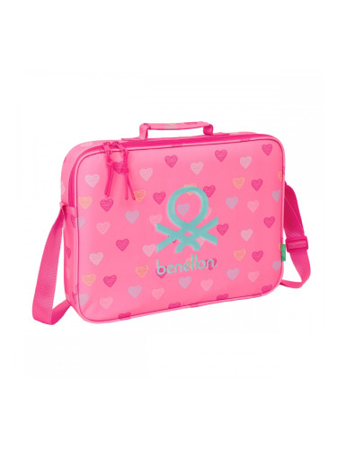 Училищна чанта Benetton Heart Розов 38 x 28 x 6 cm