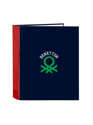 Папка с пръстени Benetton Together Морско син A4 27 x 33 x 6 cm