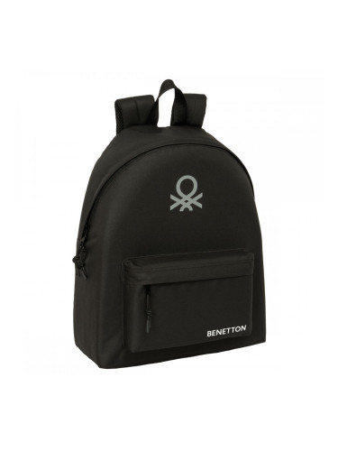Училищна чанта Benetton Negro Черен 33 x 42 x 15 cm