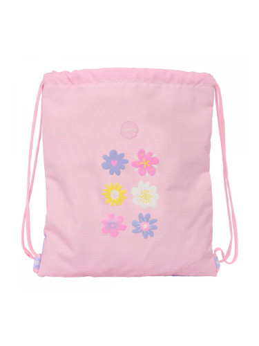 Раница с връвка Safta Bouquet Розов Люляк 35 x 40 x 1 cm