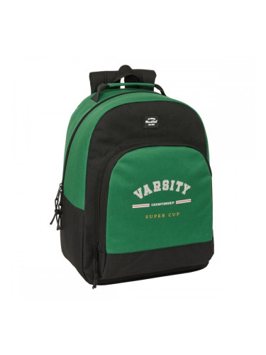 Училищна чанта BlackFit8 Varsity Черен Зелен 32 x 42 x 15 cm