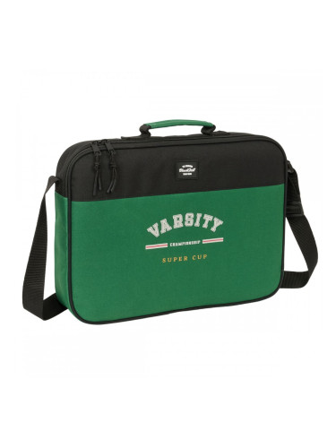 Училищна чанта BlackFit8 Varsity Черен Зелен 38 x 28 x 6 cm