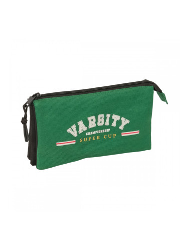 Пътническа Чанта BlackFit8 Varsity Черен Зелен 22 x 12 x 3 cm