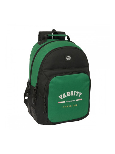 Училищна чанта BlackFit8 Varsity Черен Зелен 32 x 42 x 15 cm