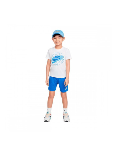 Спортен Комплект за Деца Nike Nkb B Nsw On The Move Jrsy Set Бял 2 Части - 7 години