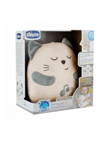 Мека играчка със звук Chicco Котка Бял