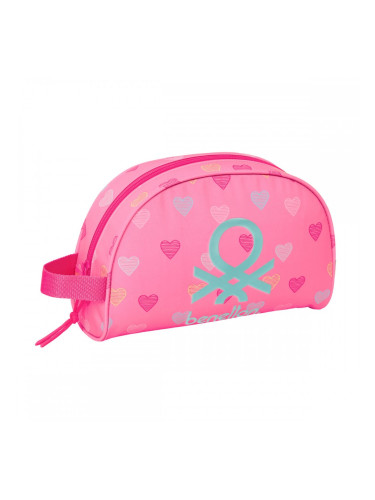 Пътническа Чантичка Benetton Heart Розов 28 x 18 x 10 cm