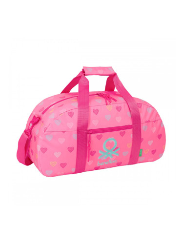 Спортна Чанта Benetton Heart Розов 50 x 26 x 20 cm